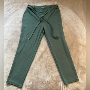 Green slack pants with belt size12